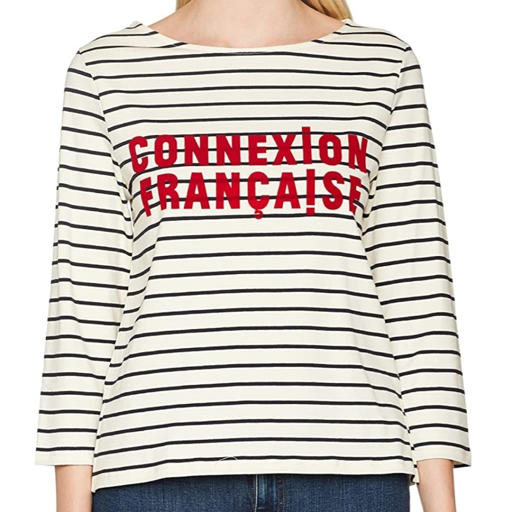 French Connection 3/4 Sleeve Tshirt Size XS